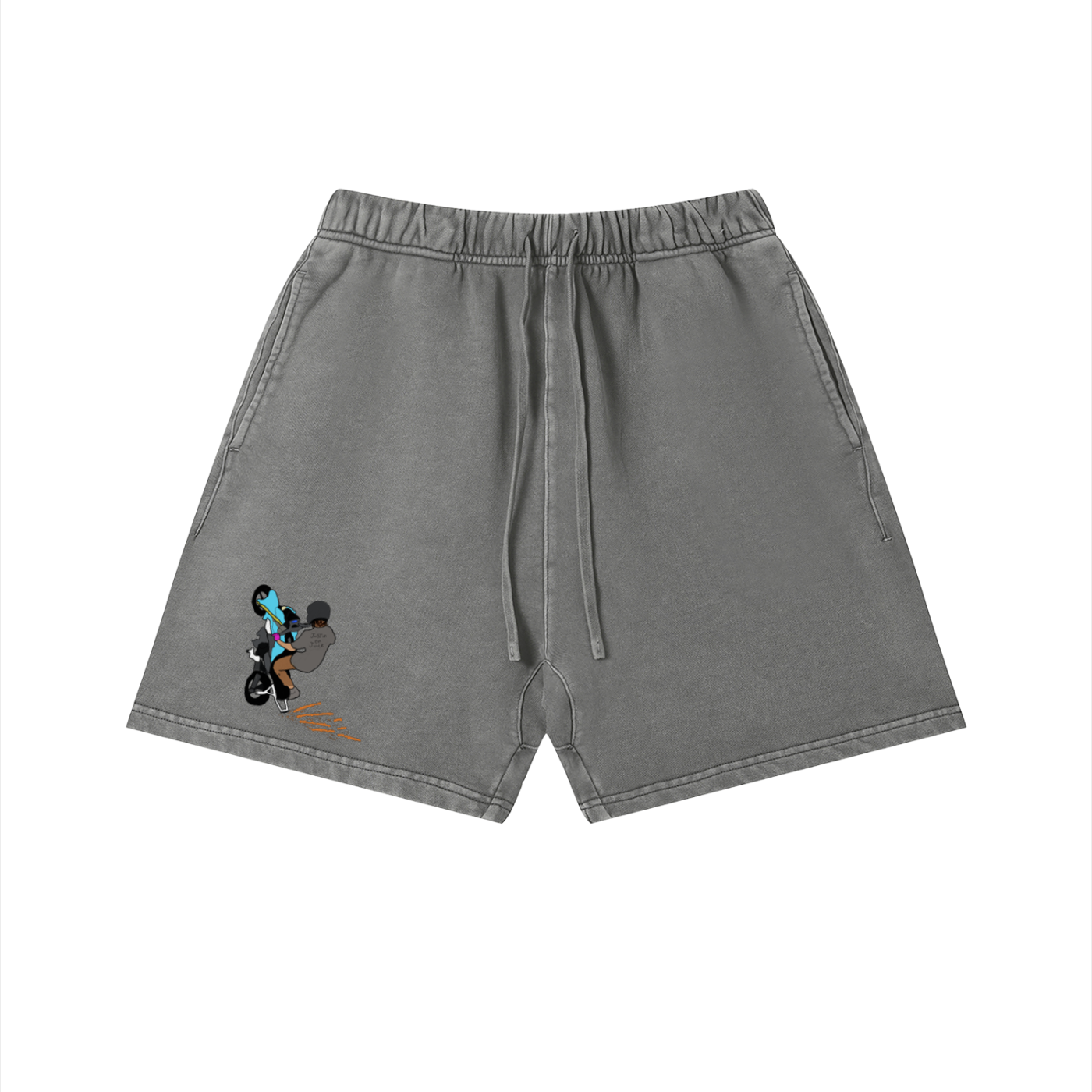 Officer Its Just A Grom Vintage Wash Cotton Shorts