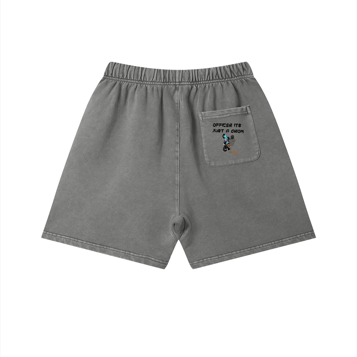 Officer Its Just A Grom Vintage Wash Cotton Shorts