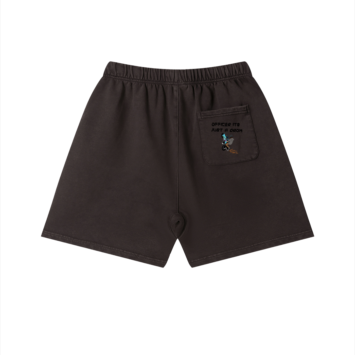 Officer Its Just A Grom Vintage Wash Cotton Shorts