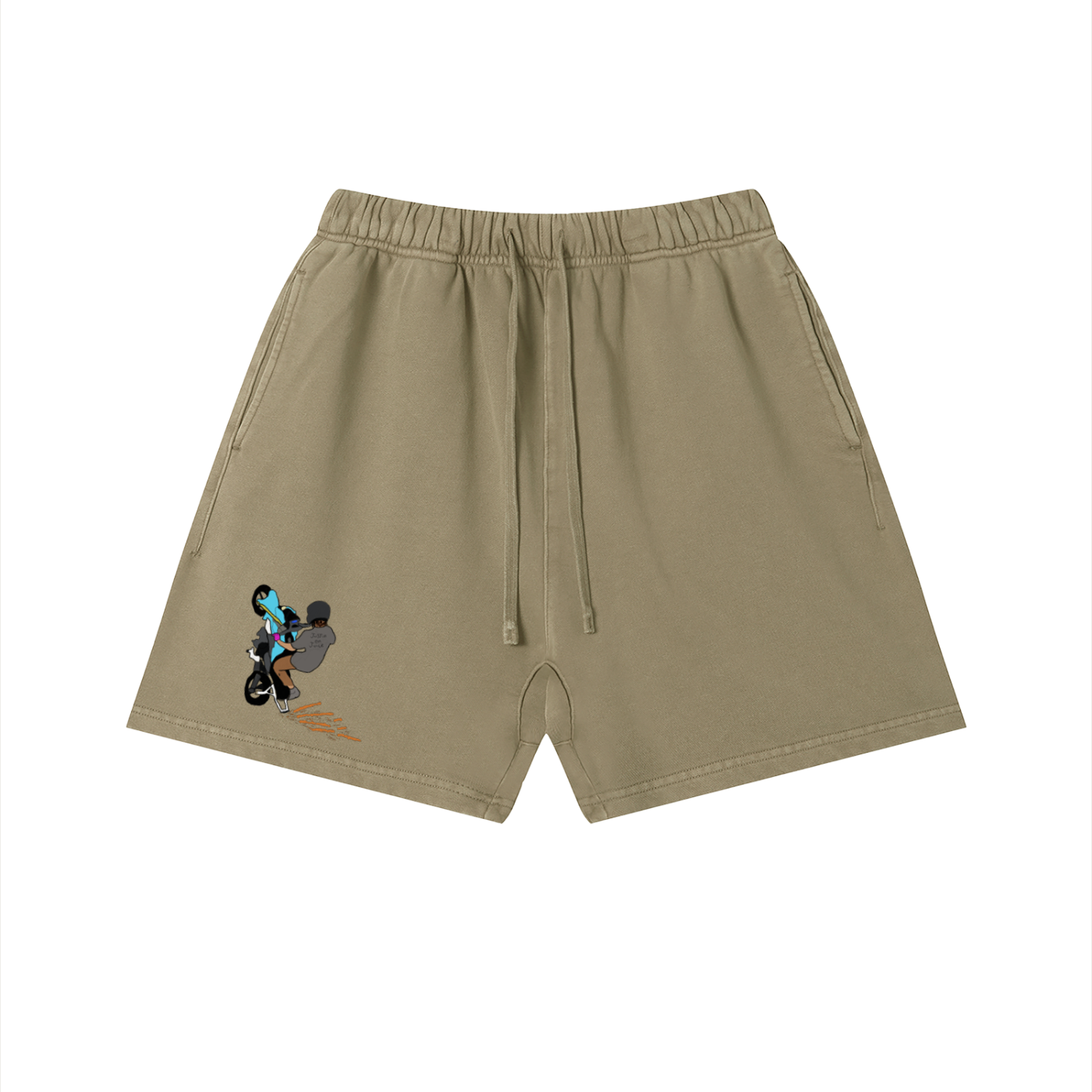 Officer Its Just A Grom Vintage Wash Cotton Shorts