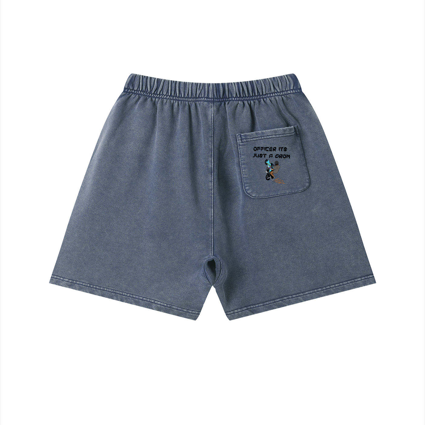 Officer Its Just A Grom Vintage Wash Cotton Shorts