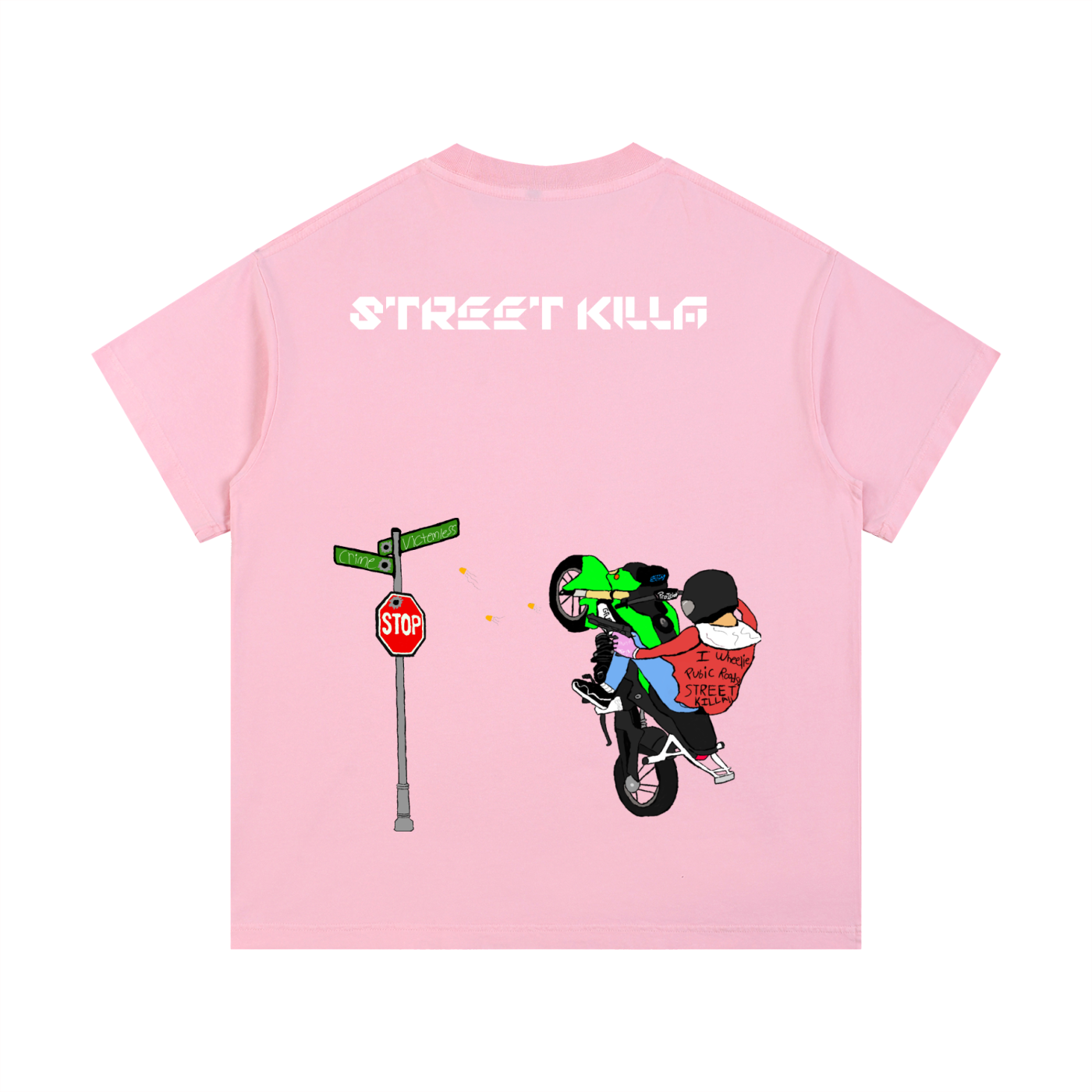 “Street Killa” Vintage Wash Cotton T-Shirt