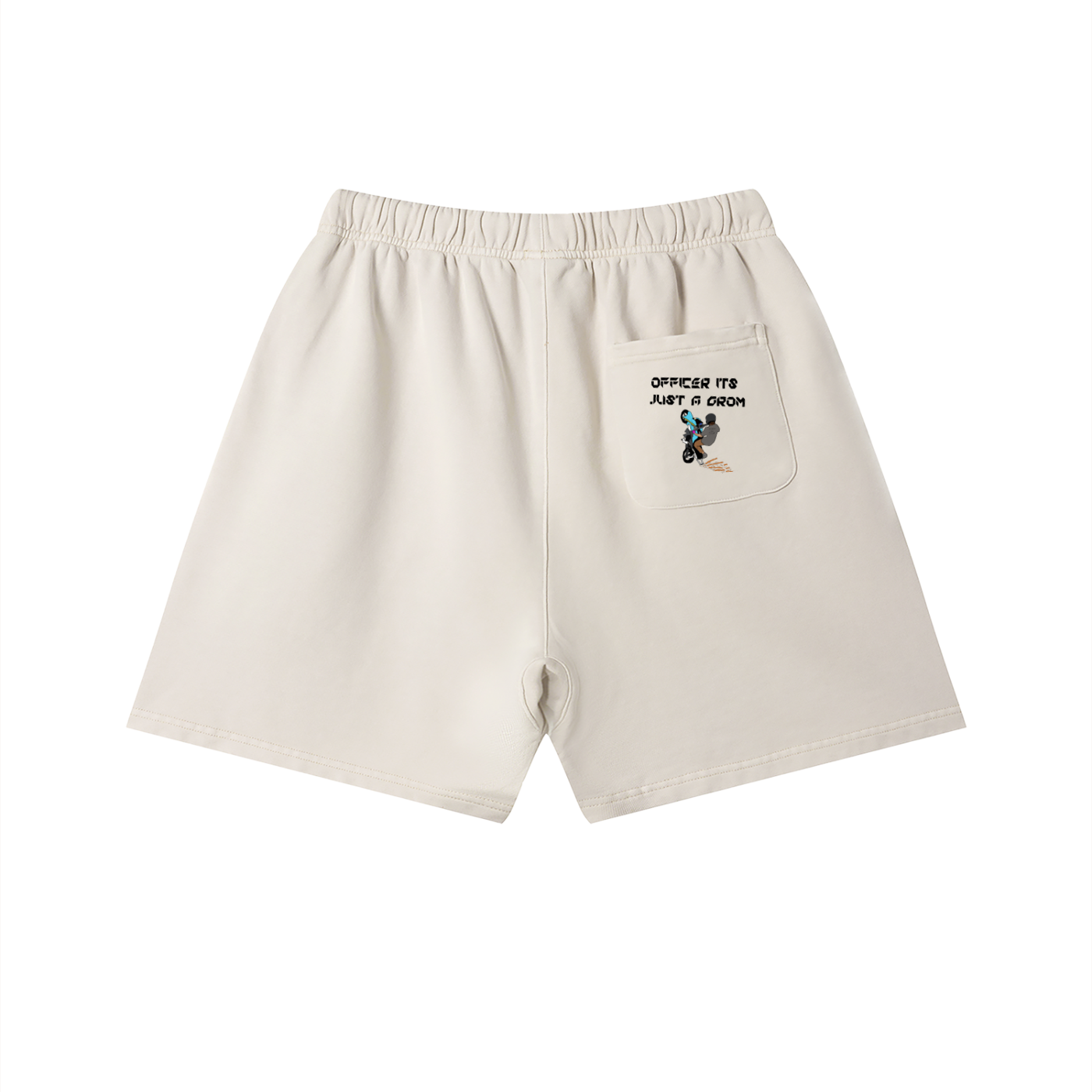 Officer Its Just A Grom Vintage Wash Cotton Shorts