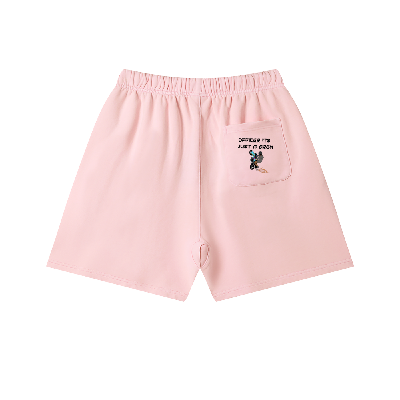 Officer Its Just A Grom Vintage Wash Cotton Shorts