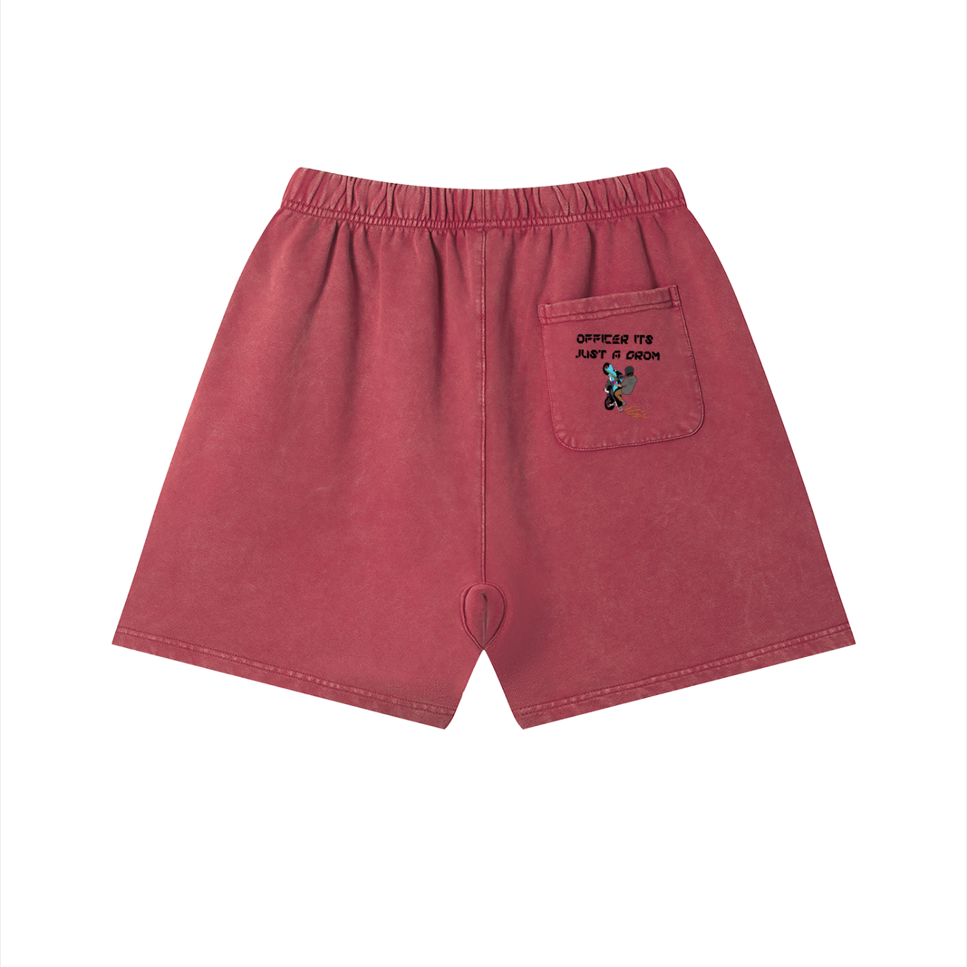 Officer Its Just A Grom Vintage Wash Cotton Shorts