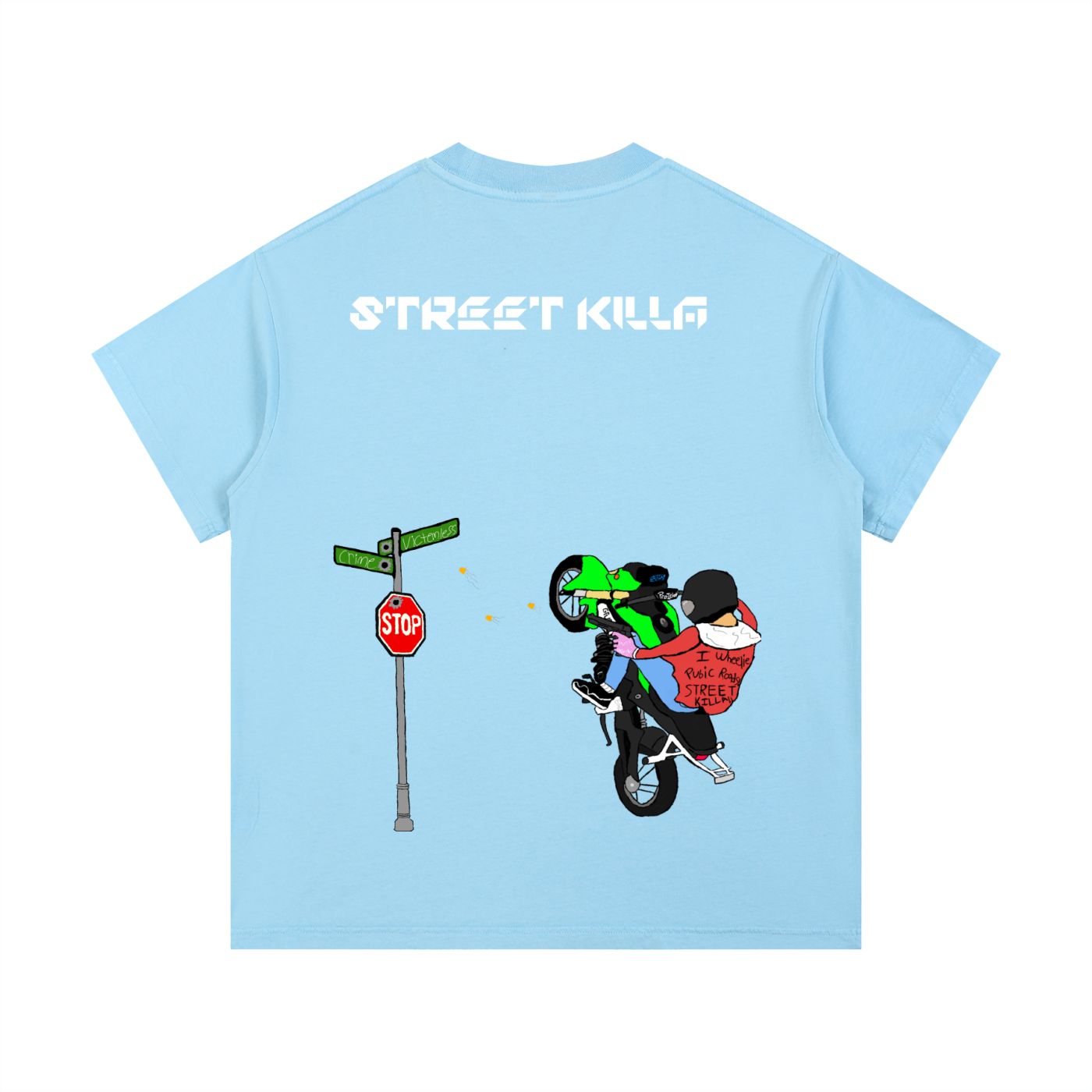 “Street Killa” Vintage Wash Cotton T-Shirt