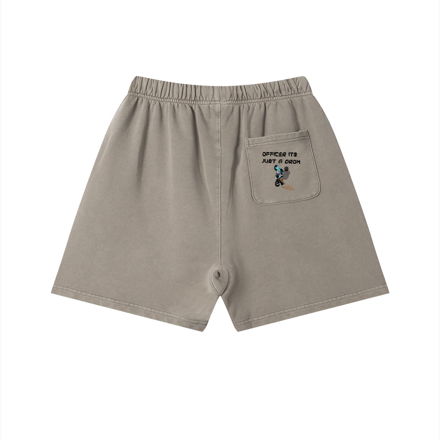 Officer Its Just A Grom Vintage Wash Cotton Shorts