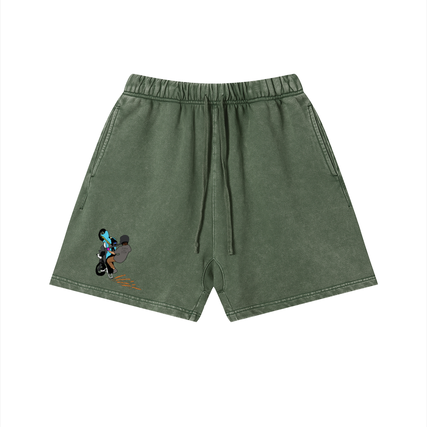 Officer Its Just A Grom Vintage Wash Cotton Shorts