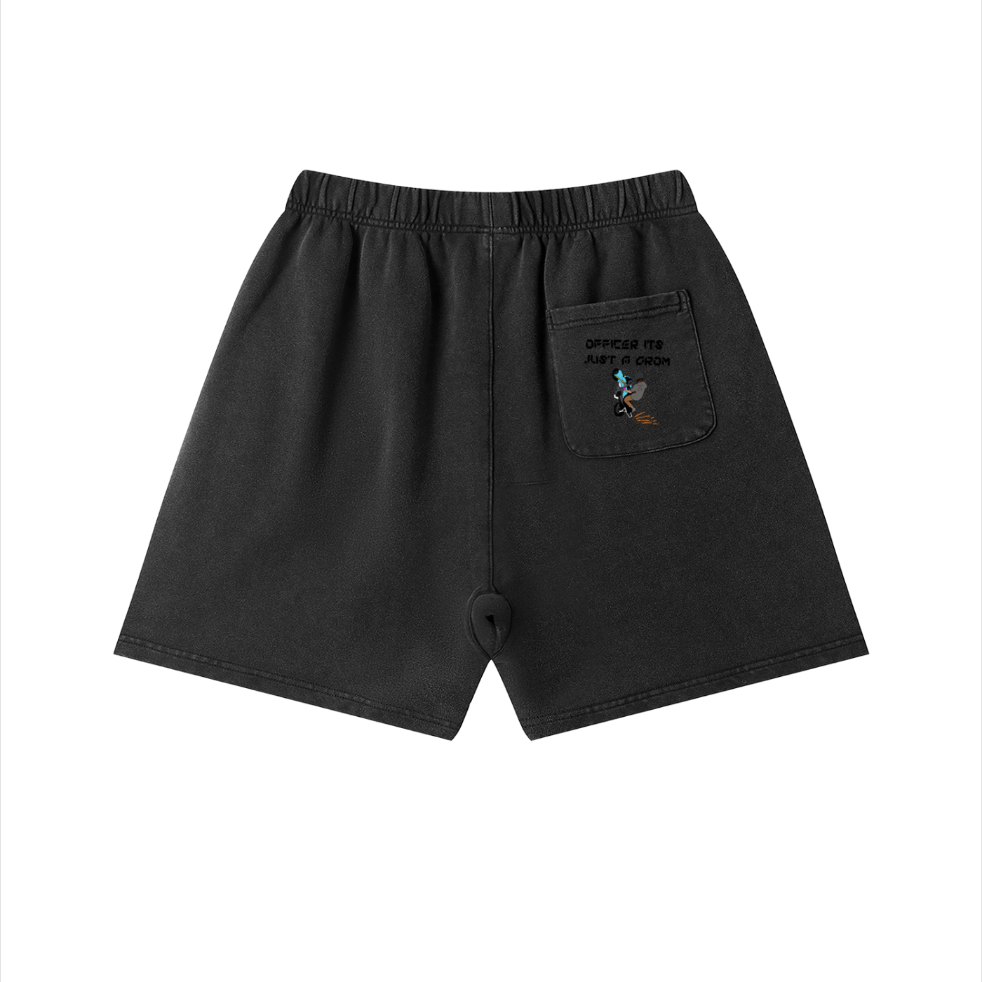 Officer Its Just A Grom Vintage Wash Cotton Shorts