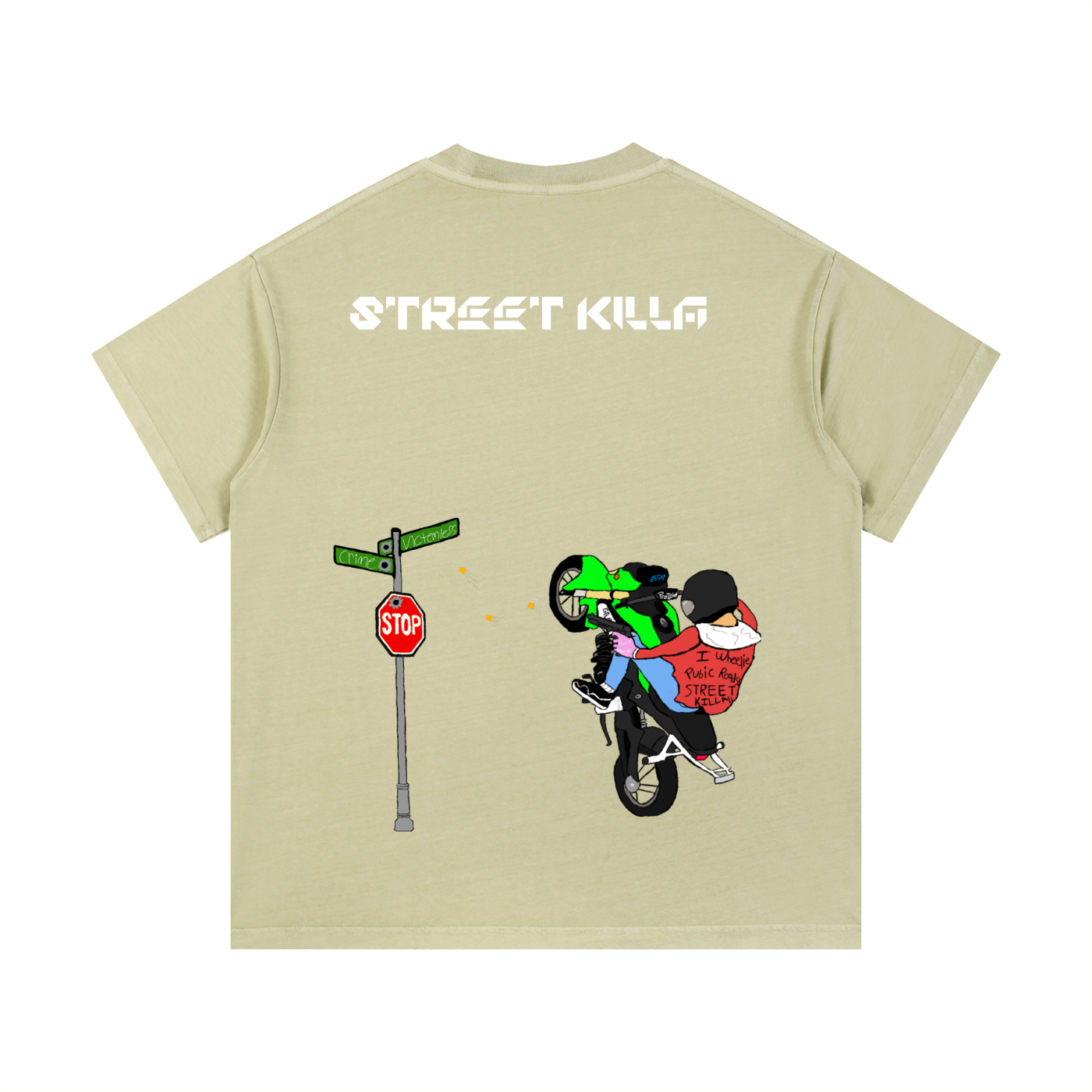 “Street Killa” Vintage Wash Cotton T-Shirt