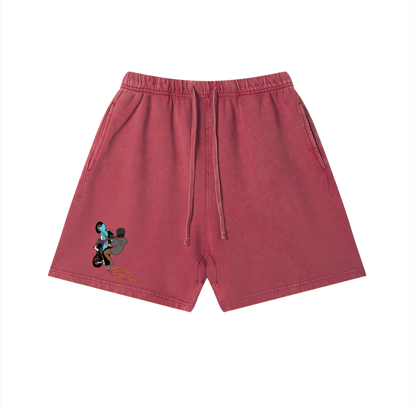 Officer Its Just A Grom Vintage Wash Cotton Shorts